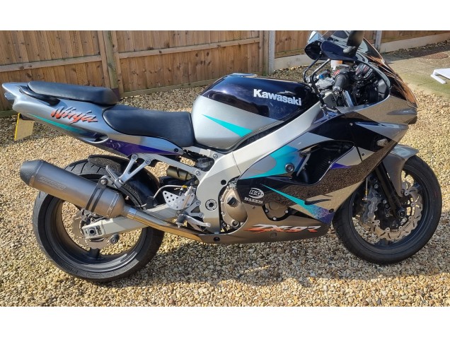 Billige Kawasaki Ninja ZX9R Motorrad Verkleidung 2002-2003 - Blau Silber