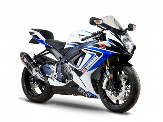 Billige Suzuki GSXR 1000 Motorrad Verkleidung 2005-2006 - Weiss Blau Schwarz Yoshimura