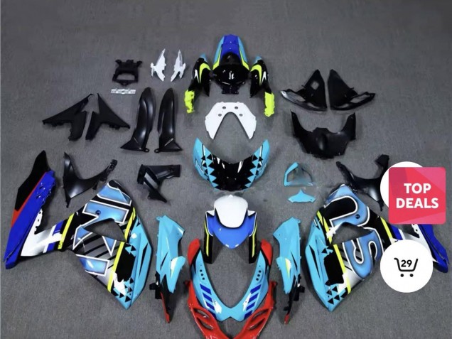 Billige Suzuki GSXR 1000 Motorrad Verkleidung 2009-2016 - Blau Rot Gelb Weiss
