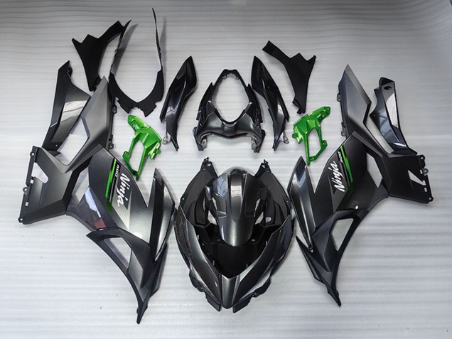 Billige Kawasaki EX400 Motorrad Verkleidung 2018-2024 - Glanzendes Schwarz Matt Schwarz Grun Weiss