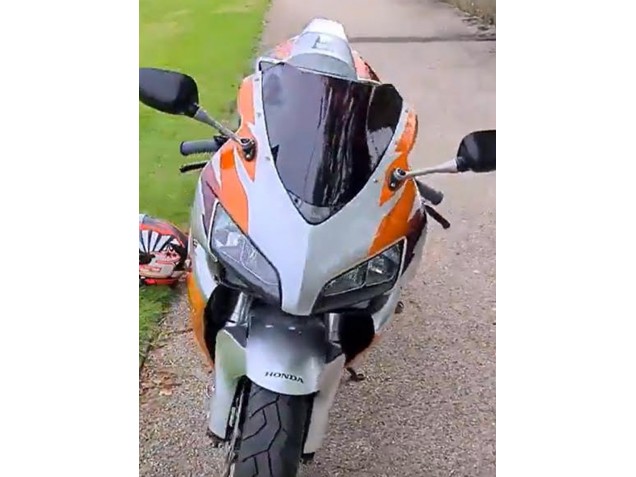 Billige Honda CBR1000RR Motorrad Verkleidung 2006-2007 - Silber Orange