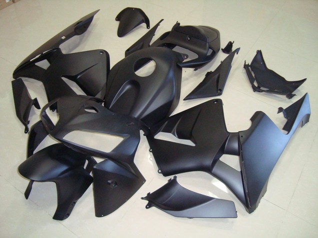 Matt Schwarz Honda CBR 600 RR 2005-2006 Motorrad Vollverkleidung Matt Schwarz Honda CBR 600 RR 2005-2006 Motorrad Vollverkleidung