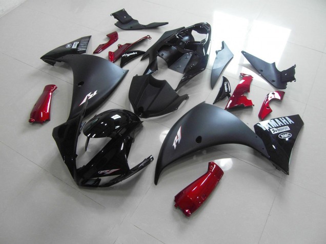 Matt Schwarz Rot Yamaha R1 2012-2014 Motorrad Verkleidungen Matt Schwarz Rot Yamaha R1 2012-2014 Motorrad Verkleidungen