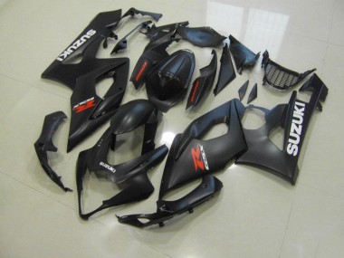 Matt Schwarz mit Weißen Aufklebern Suzuki GSXR 1000 K5 2005-2006 Motorrad Verkleidungen