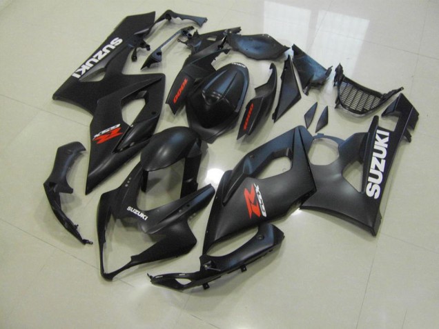 Matt Schwarz mit Weißen Aufklebern Suzuki GSXR 1000 K5 2005-2006 Motorrad Verkleidungen Matt Schwarz mit Weißen Aufklebern Suzuki GSXR 1000 K5 2005-2006 Motorrad Verkleidungen