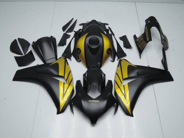 Matt Schwarz und Gold Honda CBR 1000 RR 2008-2011 Motorrad Verkleidungen Matt Schwarz und Gold Honda CBR 1000 RR 2008-2011 Motorrad Verkleidungen