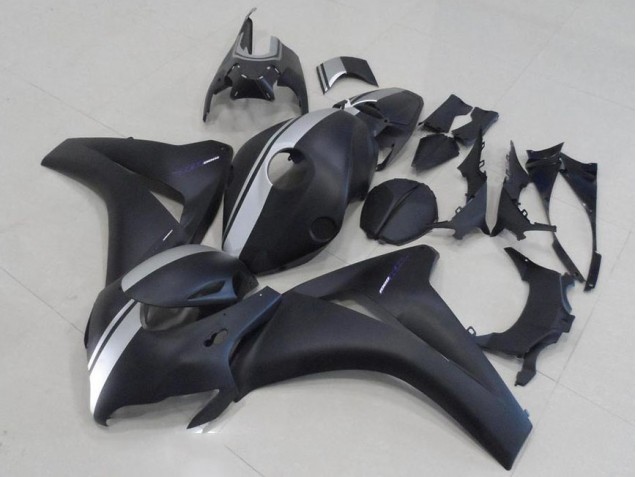 Matt Schwarz und Silber Honda CBR 1000 RR 2008-2011 Motorrad Verkleidungen Matt Schwarz und Silber Honda CBR 1000 RR 2008-2011 Motorrad Verkleidungen
