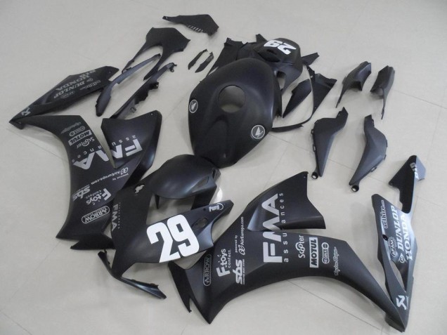 Matt Schwarze graue Aufkleber 29 Honda CBR 1000 RR 2012-2016 Motorrad Verkleidungen Matt Schwarze graue Aufkleber 29 Honda CBR 1000 RR 2012-2016 Motorrad Verkleidungen