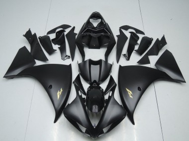 Matt Schwarzer Aufkleber Yamaha R1 2012-2014 Motorrad Verkleidungen