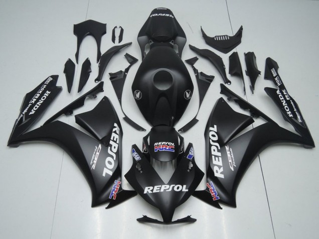 Matt Schwarzer Repsol Honda CBR 1000 RR 2012-2016 Motorrad Verkleidung Matt Schwarzer Repsol Honda CBR 1000 RR 2012-2016 Motorrad Verkleidung