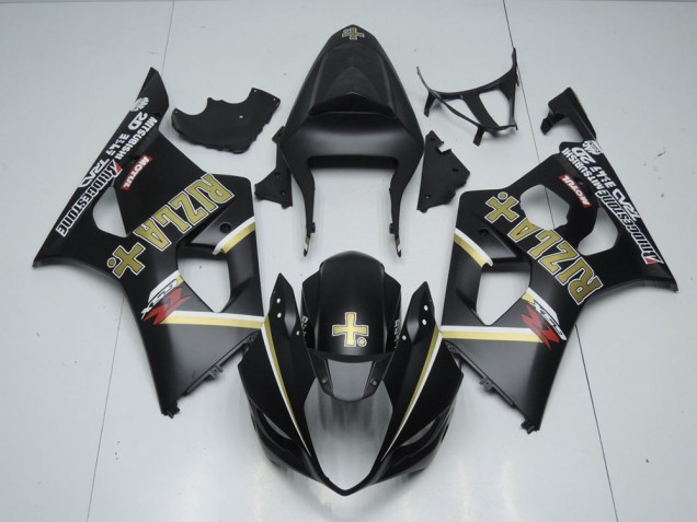 Matt Schwarzer Rizla Suzuki GSXR 1000 K3 2003-2004 Motorrad Verkleidungen Matt Schwarzer Rizla Suzuki GSXR 1000 K3 2003-2004 Motorrad Verkleidungen