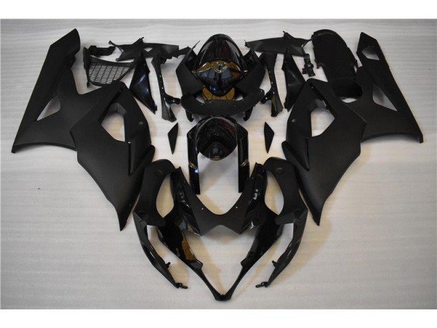 Matt schwarz Glänzend Suzuki GSXR 1000 K5 2005-2006 Motorrad Verkleidungen Matt schwarz Glänzend Suzuki GSXR 1000 K5 2005-2006 Motorrad Verkleidungen