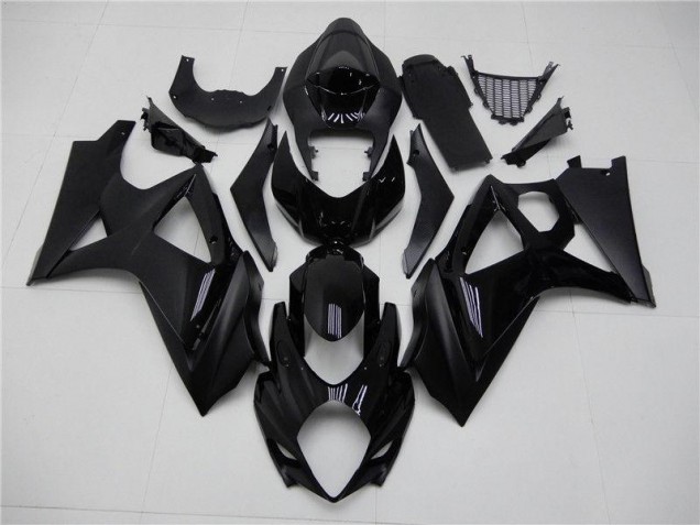 Matt schwarz Glänzend Suzuki GSXR 1000 K7 2007-2008 Motorrad Verkleidungen Matt schwarz Glänzend Suzuki GSXR 1000 K7 2007-2008 Motorrad Verkleidungen