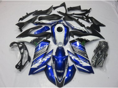 Monster Blau Yamaha R3 2015-2022 Motorrad Verkleidungen