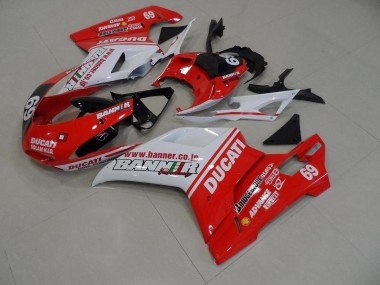 Orange Banner 69 Ducati 848 1098 1198 2007-2014 Motorrad Verkleidungen
