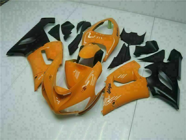 Orange Kawasaki ZX6R 2005-2006 Motorrad Verkleidungen Orange Kawasaki ZX6R 2005-2006 Motorrad Verkleidungen