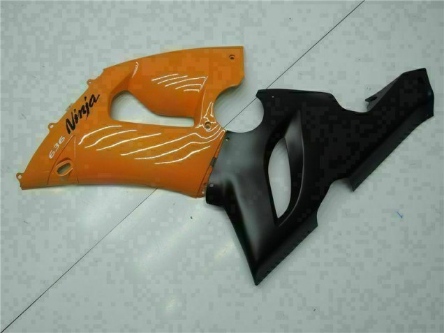 Orange Kawasaki ZX6R 2005-2006 Motorrad Verkleidungen Orange Kawasaki ZX6R 2005-2006 Motorrad Verkleidungen