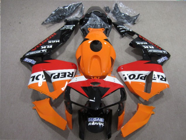 Orange Rot Schwarz Repsol Honda CBR 600 RR 2005-2006 Motorrad Verkleidungen Orange Rot Schwarz Repsol Honda CBR 600 RR 2005-2006 Motorrad Verkleidungen