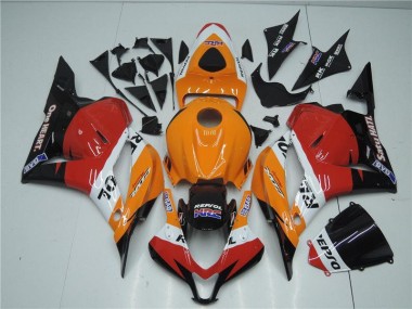 Orange Rot Schwarz Repsol Honda CBR 600 RR 2009-2012 Motorrad Verkleidungen