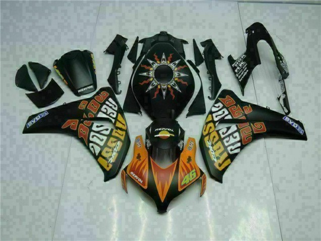 Orange Schwarz Honda CBR 1000 RR 2008-2011 Motorrad Verkleidungen