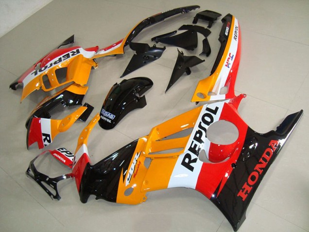 Orange Schwarz Repsol Honda CBR 600 F3 1995-1998 Motorrad Verkleidungen