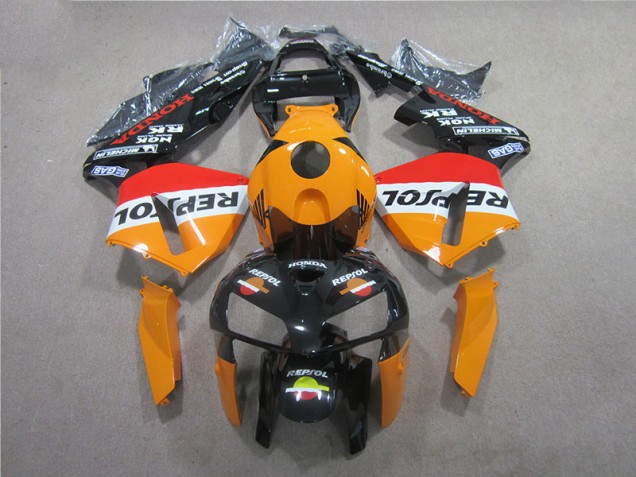Orange Schwarz Repsol Honda CBR 600 RR 2005-2006 Motorrad Verkleidung Orange Schwarz Repsol Honda CBR 600 RR 2005-2006 Motorrad Verkleidung