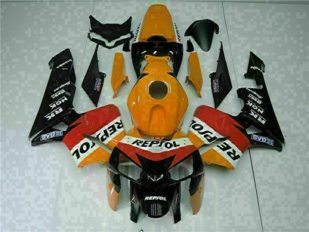 Orange Schwarz Repsol Honda CBR 600 RR 2005-2006 Motorrad Vollverkleidung Orange Schwarz Repsol Honda CBR 600 RR 2005-2006 Motorrad Vollverkleidung