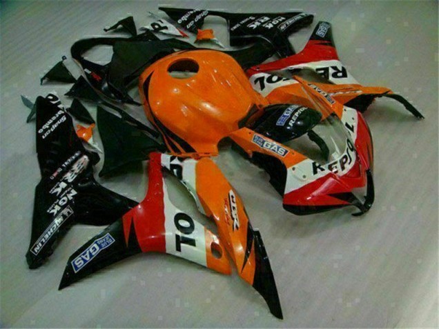 Orange Schwarz Repsol Honda CBR 600 RR 2007-2008 Motorrad Verkleidung Orange Schwarz Repsol Honda CBR 600 RR 2007-2008 Motorrad Verkleidung