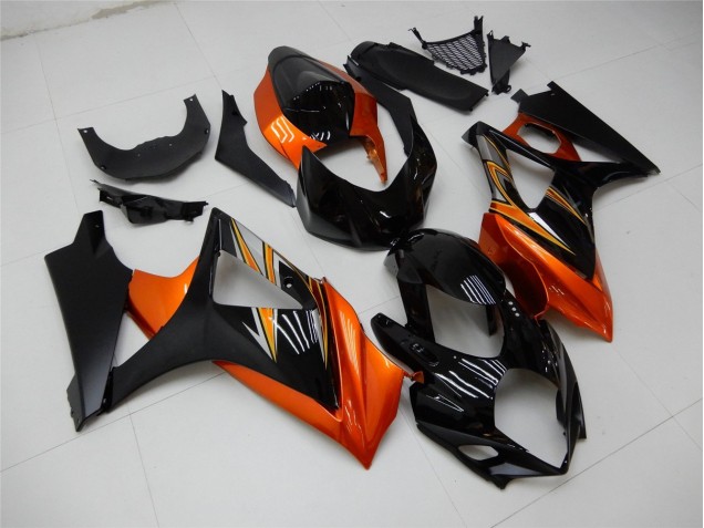 Orange Schwarz Suzuki GSXR 1000 K7 2007-2008 Motorrad Verkleidungen Orange Schwarz Suzuki GSXR 1000 K7 2007-2008 Motorrad Verkleidungen