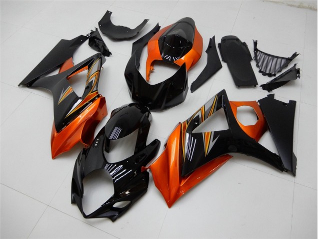 Orange Schwarz Suzuki GSXR 1000 K7 2007-2008 Motorrad Verkleidungen Orange Schwarz Suzuki GSXR 1000 K7 2007-2008 Motorrad Verkleidungen