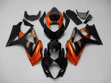 Orange Schwarz Suzuki GSXR 1000 K7 2007-2008 Motorrad Verkleidungen