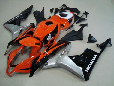 Orange Silber Schwarz Honda CBR 600 RR 2007-2008 Motorrad Verkleidungen