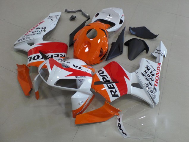 Orange Weiß Repsol Honda CBR 600 RR 2005-2006 Motorrad Verkleidungen Orange Weiß Repsol Honda CBR 600 RR 2005-2006 Motorrad Verkleidungen