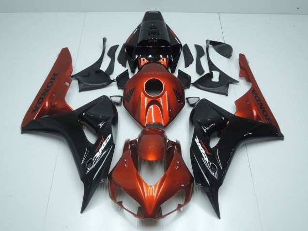Orange und Schwarz Honda CBR 1000 RR 2006-2007 Motorrad Verkleidungen Orange und Schwarz Honda CBR 1000 RR 2006-2007 Motorrad Verkleidungen