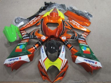 OrangeGelbes Monster Suzuki GSXR 1000 K7 2007-2008 Motorrad Verkleidungen