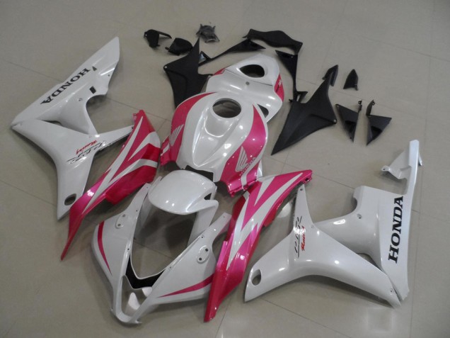 Perl Weiß mit Rosa Honda CBR 600 RR 2007-2008 Motorrad Verkleidungen Perl Weiß mit Rosa Honda CBR 600 RR 2007-2008 Motorrad Verkleidungen