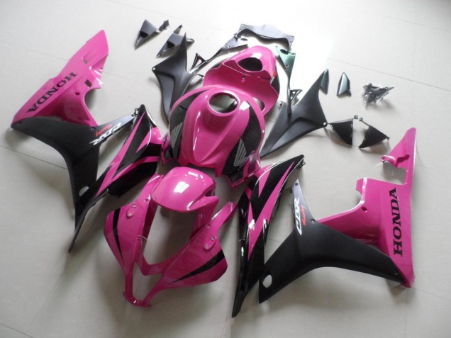 Rosa Schwarz Honda CBR 600 RR 2007-2008 Motorrad Verkleidungen Rosa Schwarz Honda CBR 600 RR 2007-2008 Motorrad Verkleidungen