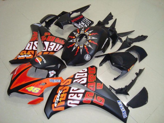 Rossi Matt Schwarz Honda CBR 1000 RR 2008-2011 Motorrad Verkleidungen Rossi Matt Schwarz Honda CBR 1000 RR 2008-2011 Motorrad Verkleidungen
