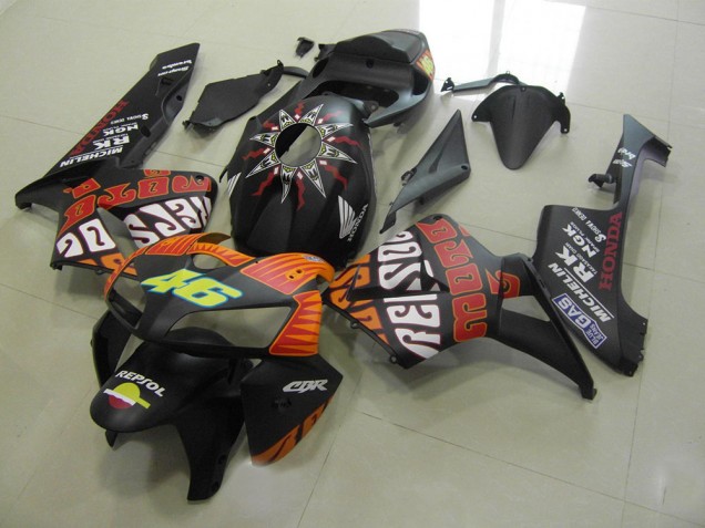 Rossi Matt Schwarz Honda CBR 600 RR 2005-2006 Motorrad Verkleidungen Rossi Matt Schwarz Honda CBR 600 RR 2005-2006 Motorrad Verkleidungen