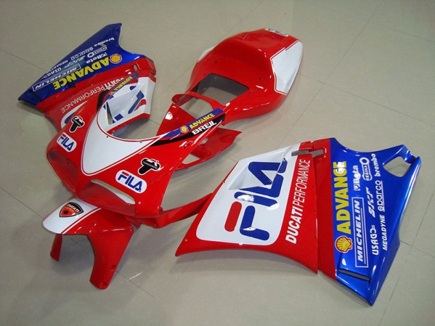 Rot Blau Fila Ducati 748 1993-2005 Motorrad Verkleidungen Rot Blau Fila Ducati 748 1993-2005 Motorrad Verkleidungen