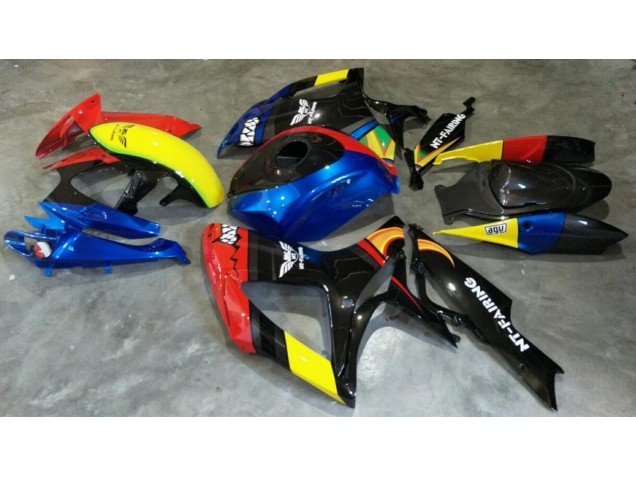 Rot Blau Suzuki GSXR 600 / 750 K6 2006-2007 Motorrad Verkleidungen Rot Blau Suzuki GSXR 600 / 750 K6 2006-2007 Motorrad Verkleidungen