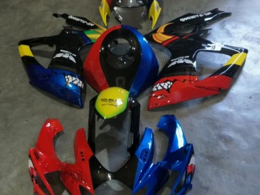 Rot Blau Suzuki GSXR 600 / 750 K6 2006-2007 Motorrad Verkleidungen