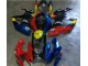 Rot Blau Suzuki GSXR 600 / 750 K6 2006-2007 Motorrad Verkleidungen Rot Blau Suzuki GSXR 600 / 750 K6 2006-2007 Motorrad Verkleidungen