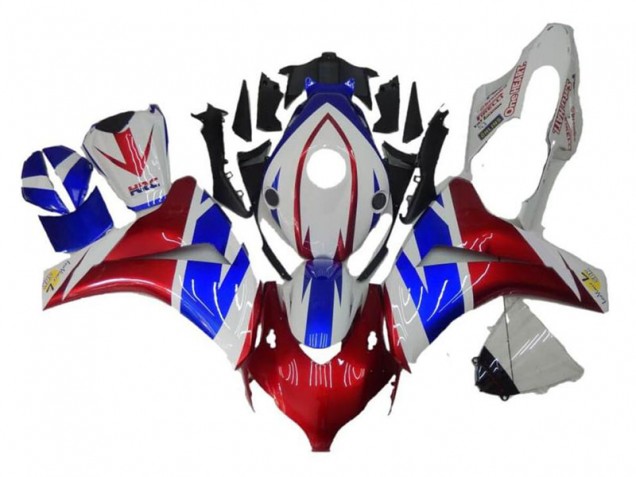 Rot Blau Weiß Honda CBR 1000 RR 2008-2011 Motorrad Verkleidungen Rot Blau Weiß Honda CBR 1000 RR 2008-2011 Motorrad Verkleidungen