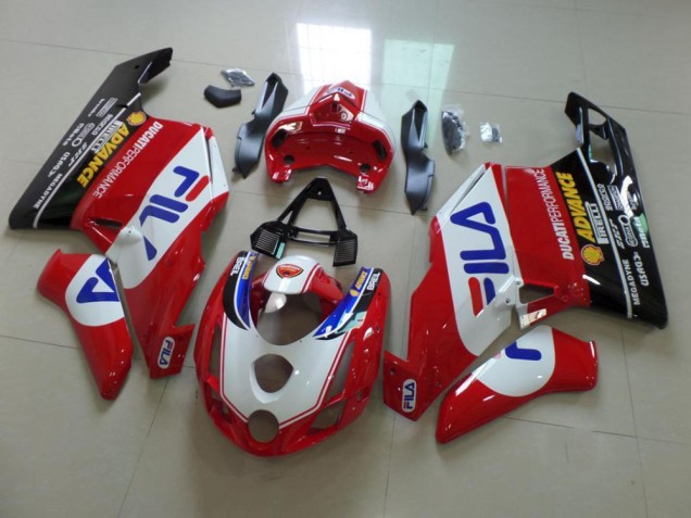 Rot Fila Ducati 749 999 2003-2004 Motorrad Verkleidungen Rot Fila Ducati 749 999 2003-2004 Motorrad Verkleidungen