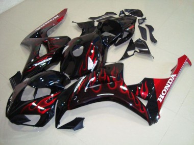 Rot Flamme Honda CBR 1000 RR 2006-2007 Motorrad Verkleidungen