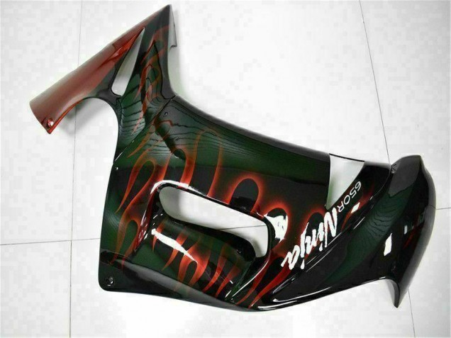 Rot Flamme Kawasaki EX650 2006-2008 Motorrad Verkleidungen Rot Flamme Kawasaki EX650 2006-2008 Motorrad Verkleidungen