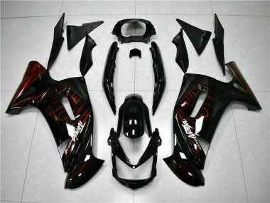 Rot Flamme Kawasaki EX650 2006-2008 Motorrad Verkleidungen