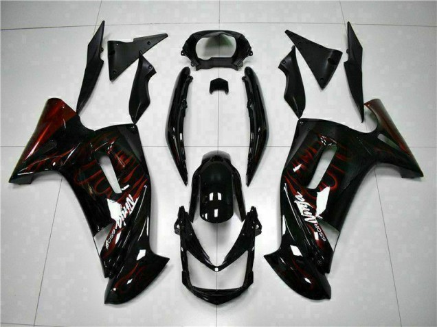 Rot Flamme Kawasaki EX650 2006-2008 Motorrad Verkleidungen Rot Flamme Kawasaki EX650 2006-2008 Motorrad Verkleidungen
