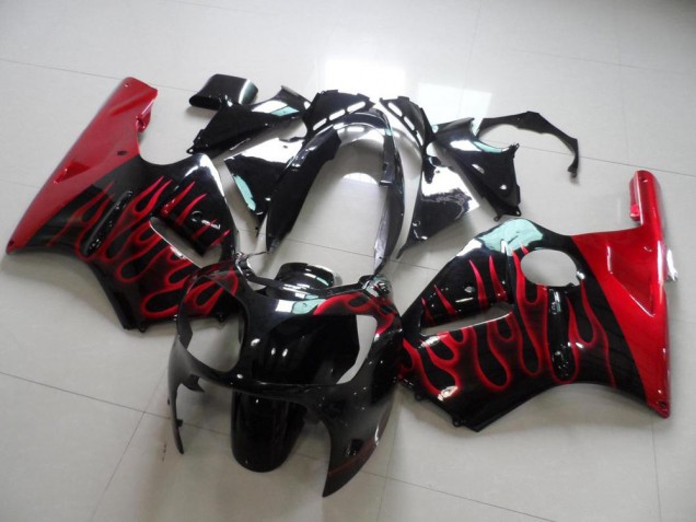 Rot Flamme Kawasaki ZX12R 2000-2001 Motorrad Verkleidungen Rot Flamme Kawasaki ZX12R 2000-2001 Motorrad Verkleidungen